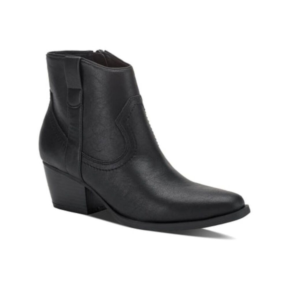 STYLE & COMPANY Womens Black Perriee Almond Toe Block Heel Western Boot 5.5 M